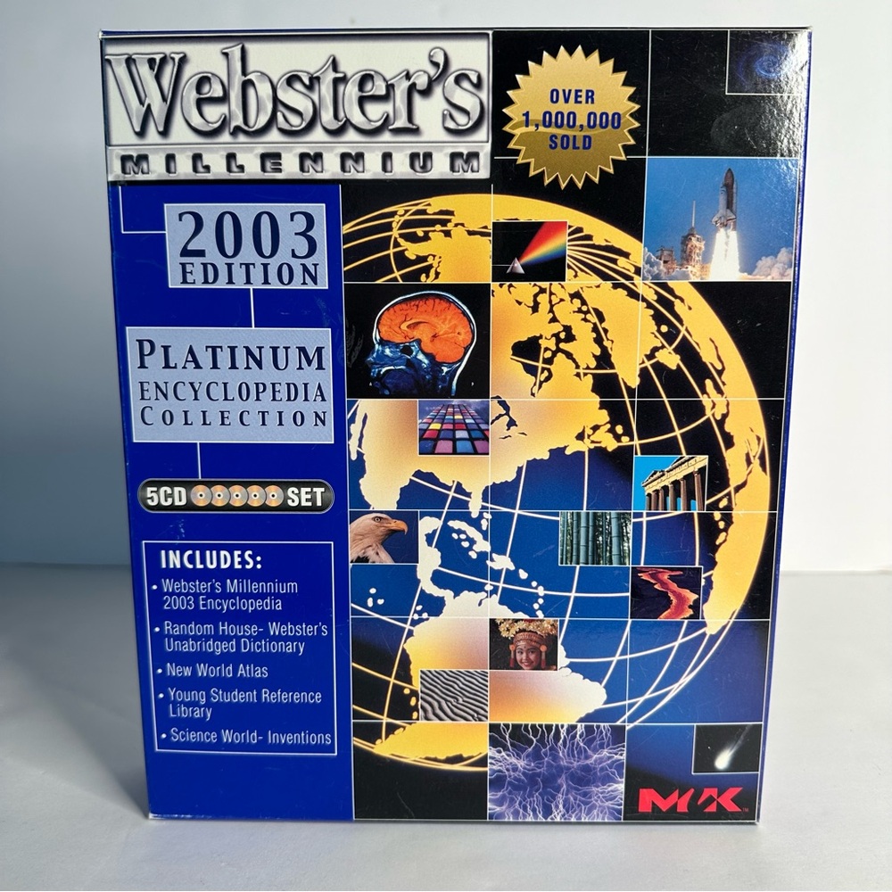 2003 Webster’s Millennium 5 CD Set Platinum Encyclopedia Collection - NEW